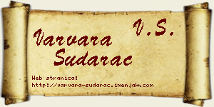 Varvara Sudarac vizit kartica